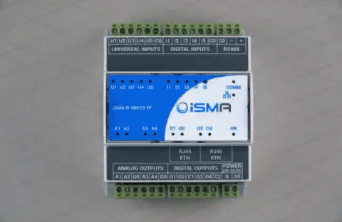 How to setup the iSMA IO devices to be used with Tridium using Modbus